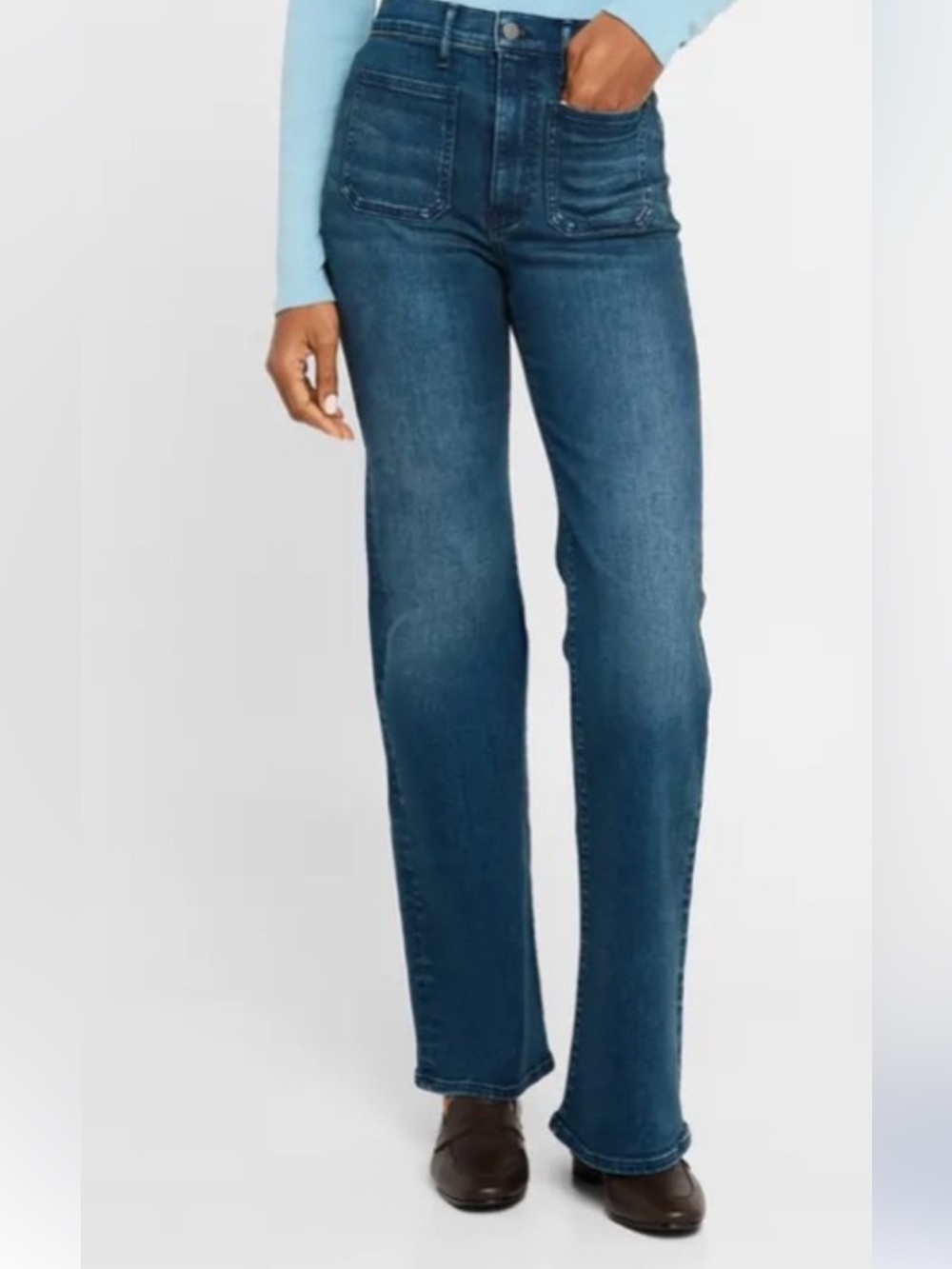 Veronica Beard Crosby High-Rise Wide Leg Loafer, sz 27, NWOT